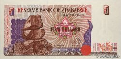 5 Dollars ZIMBABWE 1997 P.05b FDC
