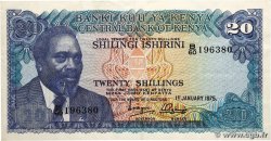 20 Shillings KENYA 1975 P.13b TTB+