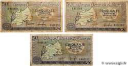 50 Francs Lot RWANDA 1971 P.07b B