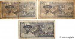 50 Francs Lot RWANDA 1971 P.07b B