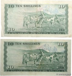 10 Shillings Lot KENYA 1977 P.12c TTB+