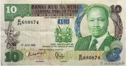 10 Shillings KENIA 1985 P.20d fVZ
