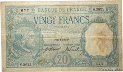 20 Francs BAYARD FRANCE 1917 F.11.02