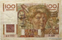 100 Francs JEUNE PAYSAN filigrane inversé FRANCE 1952 F.28bis.02