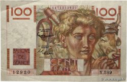 100 Francs JEUNE PAYSAN filigrane inversé FRANCE 1954 F.28bis.05