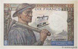 10 Francs MINEUR FRANCE 1942 F.08.03