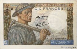 10 Francs MINEUR FRANCE 1944 F.08.10