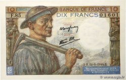 10 Francs MINEUR FRANCE 1944 F.08.12