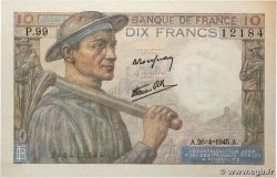10 Francs MINEUR FRANCE 1945 F.08.14