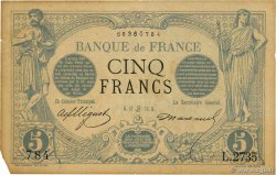 5 Francs NOIR FRANCIA 1873 F.01.19