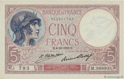 5 Francs FEMME CASQUÉE FRANCE 1928 F.03.12