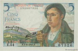 5 Francs BERGER FRANCE 1943 F.05.03