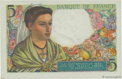 5 Francs BERGER FRANCE 1943 F.05.03 UNC