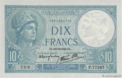 10 Francs MINERVE modifié FRANCE 1940 F.07.16