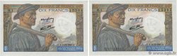 10 Francs MINEUR Consécutifs FRANCE 1941 F.08.01