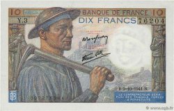 10 Francs MINEUR FRANCE 1941 F.08.02