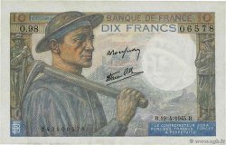 10 Francs MINEUR FRANCE 1945 F.08.13