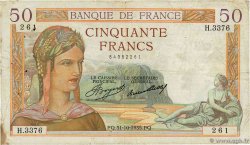 50 Francs CÉRÈS FRANCE 1935 F.17.19