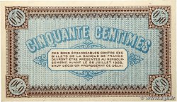 50 Centimes Annulé FRANCE regionalismo e varie Châlon-Sur-Saône, Autun et Louhans 1917 JP.042.13 q.FDC