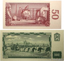 50 et 100 Korun Lot TCHÉCOSLOVAQUIE 1964 P.090d et P.091k pr.NEUF