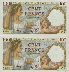 100 Francs SULLY Consécutifs FRANCE 1941 F.26.62