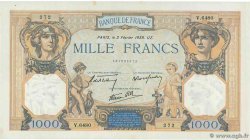 1000 Francs CÉRÈS ET MERCURE type modifié FRANCE 1939 F.38.34