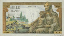 1000 Francs DÉESSE DÉMÉTER FRANCE 1942 F.40.01 pr.TTB