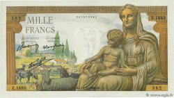 1000 Francs DÉESSE DÉMÉTER FRANCE 1942 F.40.11