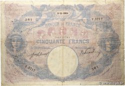50 Francs BLEU ET ROSE FRANCE 1914 F.14.27