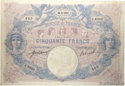 50 Francs BLEU ET ROSE FRANCE 1915 F.14.28