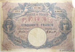 50 Francs BLEU ET ROSE FRANCE 1921 F.14.34