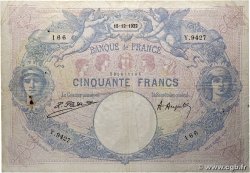 50 Francs BLEU ET ROSE FRANCE 1922 F.14.35