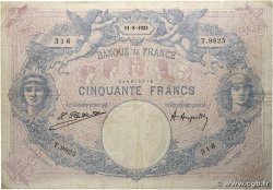 50 Francs BLEU ET ROSE FRANCE 1923 F.14.36