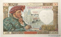 50 Francs JACQUES CŒUR FRANCE 1941 F.19.05