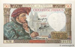 50 Francs JACQUES CŒUR FRANCE 1941 F.19.09