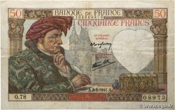 50 Francs JACQUES CŒUR FRANCE 1941 F.19.10