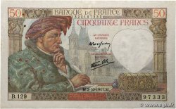 50 Francs JACQUES CŒUR FRANCE 1941 F.19.15