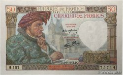 50 Francs JACQUES CŒUR FRANCE 1942 F.19.18