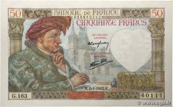 50 Francs JACQUES CŒUR FRANCE 1942 F.19.18