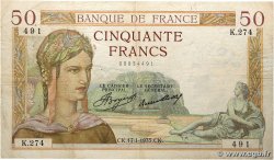 50 Francs CÉRÈS FRANCE 1935 F.17.03