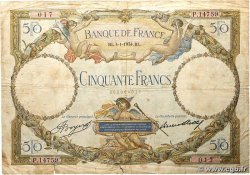 50 Francs LUC OLIVIER MERSON type modifié FRANCE 1934 F.16.05