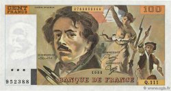 100 Francs DELACROIX modifié FRANCE 1986 F.69.10 NEUF