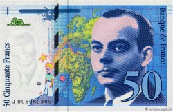50 Francs SAINT-EXUPÉRY FRANCIA 1993 F.72.02 FDC