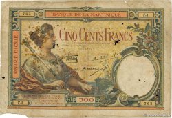 500 Francs MARTINIQUE 1933 P.14 B