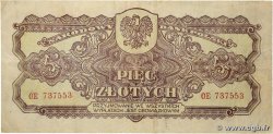5 Zloty POLOGNE 1944 P.108 TB