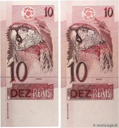 10 Reais Lot BRÉSIL 1997 P.245AG et P.245Ak pr.NEUF