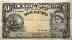 1 Pound BAHAMAS  1953 P.15c