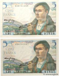5 Francs BERGER Lot FRANCIA 1943 F.05.04