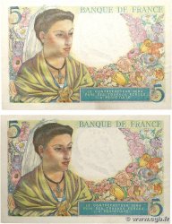 5 Francs BERGER Lot FRANCIA 1943 F.05.04 AU+