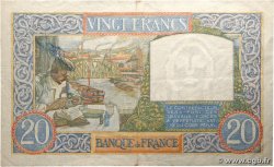 20 Francs TRAVAIL ET SCIENCE FRANCE 1940 F.12.10 TTB